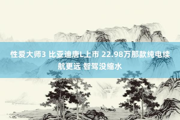 性爱大师3 比亚迪唐L上市 22.98万那款纯电续航更远 智驾没缩水