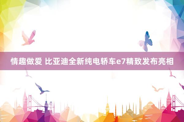 情趣做爱 比亚迪全新纯电轿车e7精致发布亮相